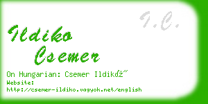 ildiko csemer business card